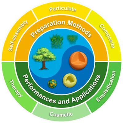 Self-assembled/composited lignin colloids utilizing for therapy, cosmetics and emulsification